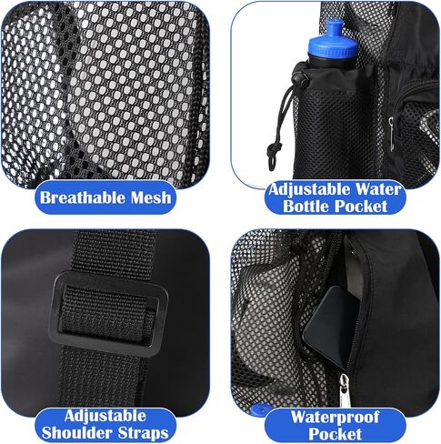 Kacctyen Boxing Gloves Bag Mesh Drawstring Backpack Boxing Gym Glove Sackpack for Sports Gym Training in Kuwait