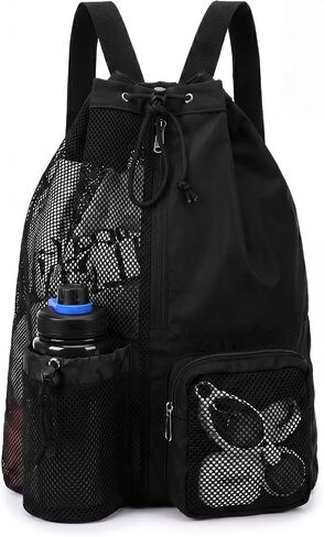 Kacctyen Boxing Gloves Bag Mesh Drawstring Backpack Boxing Gym Glove Sackpack for Sports Gym Training in Kuwait