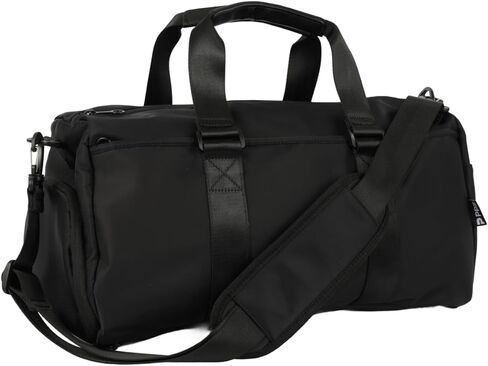 2-in-1 Gym Duffle Bag Backpack for Men & Women, Convertible Sports Bag with Shoe Compartment, Water-Resistant Travel Workout Bag for Gym, Fitness, Weekender, Black (black) in Saudi Arabia