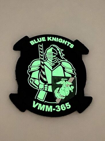 VMM-365 REIN Blue Knights PVC رقعة مضيئة - مع خطاف وحلقة، 4 بوصة in Kuwait