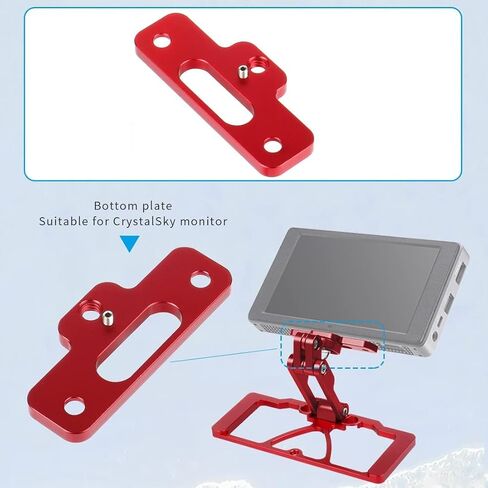 Bgning قابلة للطي جبل Crystalsky ، حامل مراقبة Crystalsky عن بعد متوافق مع مقطع Mavic 2/Mavic Air/Mavic Pro/Spark Drone Monitor (أحمر) in Kuwait