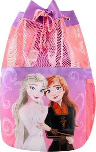 Disney Frozen Anna And Elsa Backpack, Girls Swim Bag, Swimming Bags For Kids, Girls Beach Bag, One Size Purple in Kuwait
