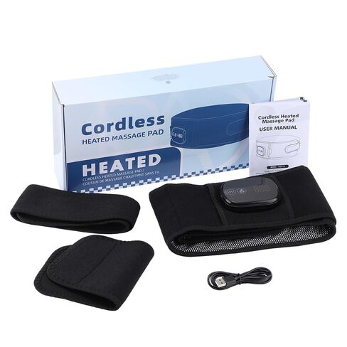 NORTHERN BROTHERS Cordless Heating Pad for Back Pain Relief with Vibration, Heated Waist Belt Wrap for Lower Back & Period Cramps, 5000mAh, 3 Heat & 3 Vibration Modes, Adjustable up to 58", Black in Saudi Arabia