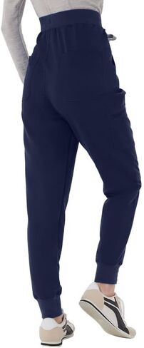 Kitmaz High Waisted Scrub Pants for Women - 4-Way Stretch Anti-Wrinkle Medical Slim Fit Jogger Pants, Drawstring & 5 Pockets in Saudi Arabia