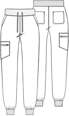 Kitmaz High Waisted Scrub Pants for Women - 4-Way Stretch Anti-Wrinkle Medical Slim Fit Jogger Pants, Drawstring & 5 Pockets in Saudi Arabia