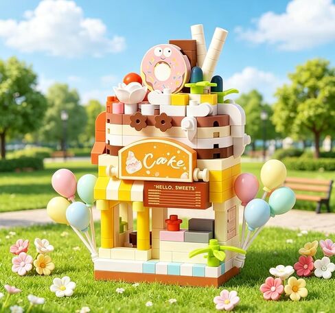 1 Piece Mini Cake Shop Figurine, Handcrafted Dessert Decor, for Home Office Gift & Shelf Decoration in Kuwait