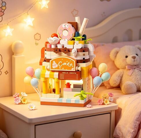 1 Piece Mini Cake Shop Figurine, Handcrafted Dessert Decor, for Home Office Gift & Shelf Decoration in Kuwait