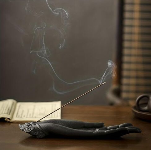 Incent Holder for Sticks,Incense Buddha Incense Holder,Premium Incense Holder Hand Incense Holdersafely Holds Burning Incense Sticks,for Zen Home Decor & Spiritual Wellness in Saudi Arabia