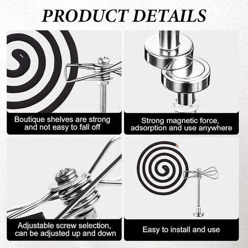 Magnetic Mosquito Coil Holder - Portable Metal Stands Strong Magnet Base for Outdoor Use, Reusable Bracket for Home, Patio, Backyard 2PCS in Saudi Arabia