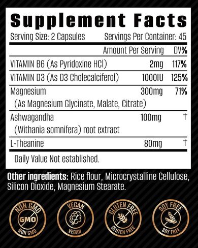 Triple Magnesium Complex 500mg 7 in 1 Magnesium Supplement with Glycinate Malate Citrate | High Absorption | 90 Capsules Portable for Home Outdoor Silica Mineral Supplements in Saudi Arabia