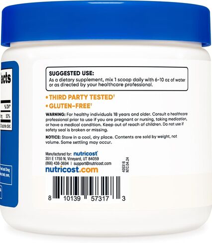 Nutricost Magnesium Citrate Powder (Unflavored, 250 Gram) in Kuwait