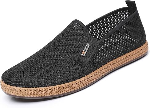 Men's Canvas Slip on Shoes Casual Loafers Comfortable Walking Boat Sneakers Fashion Breathable Deodorizing Espadrilles for Men in Saudi Arabia