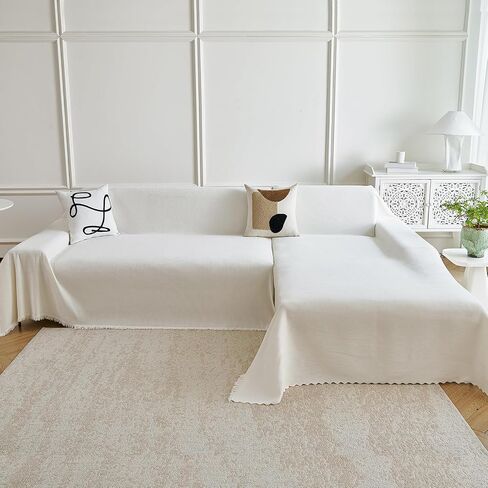Waterproof Sectional Couch Covers,L Shaped Couch Covers for Pets Washable Sofa Covers for Dogs Sofa SlipCover for Sectional Couches Protector Covers for Living Room (71" x 118" + 71" x 118", Beige) in Saudi Arabia