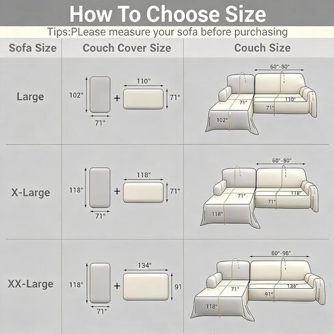 Waterproof Sectional Couch Covers,L Shaped Couch Covers for Pets Washable Sofa Covers for Dogs Sofa SlipCover for Sectional Couches Protector Covers for Living Room (71" x 118" + 71" x 118", Beige) in Saudi Arabia