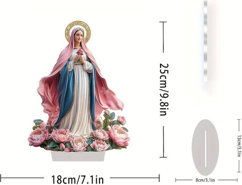 Fenteer Photo Frame Retro Table Picture Frame Nativity Scene Sculpture Acrylic Ornament Resin Acrylic Construction Classic Design Decorative Art Suitable for in Kuwait
