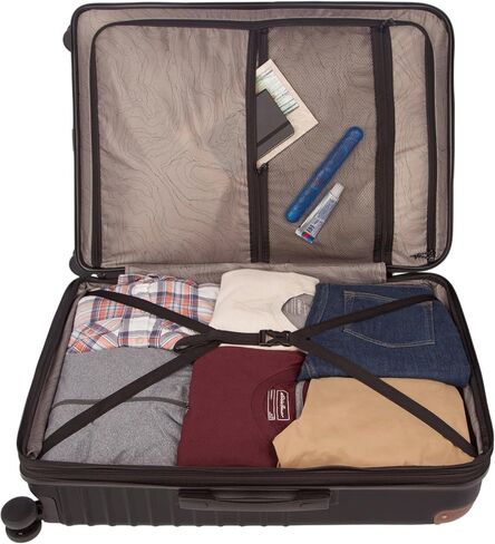 Eddie Bauer Strata Luggage | Hardside | Spinner Wheels | Expandable | Lightweight | Travel Essentials, Black, 30" (Check-In) in Saudi Arabia