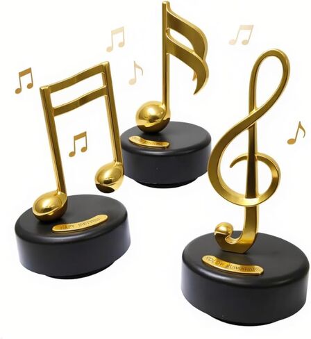 WEofferwhatYOUwant Music Box Set 3 Pack Mechanical Music Boxes Gold Music Note Statue Piano Decor Decorative Music Box Play Yellow Submarine Happy Birthday Sound of Music Home Table Shelf Decor Gift in Saudi Arabia