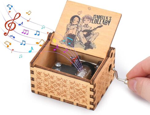 Wood Musical Box, the Promised Neverland Music Box Wooden Musical Instrument with Melody Isabella’s Lullaby Gift for Birthday Anniversary Holiday (Style 4) in Saudi Arabia