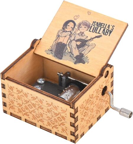 Wood Musical Box, the Promised Neverland Music Box Wooden Musical Instrument with Melody Isabella’s Lullaby Gift for Birthday Anniversary Holiday (Style 4) in Saudi Arabia