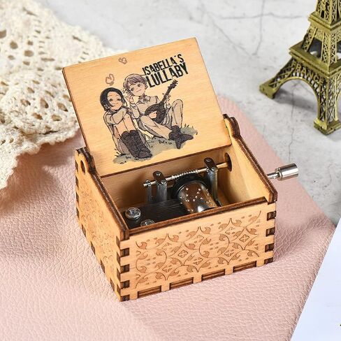 Wood Musical Box, the Promised Neverland Music Box Wooden Musical Instrument with Melody Isabella’s Lullaby Gift for Birthday Anniversary Holiday (Style 4) in Saudi Arabia