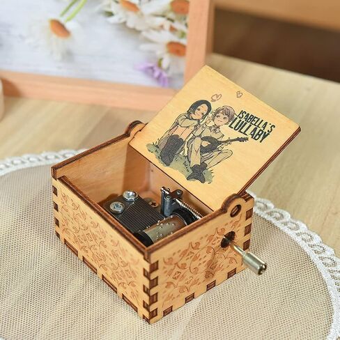 Wood Musical Box, the Promised Neverland Music Box Wooden Musical Instrument with Melody Isabella’s Lullaby Gift for Birthday Anniversary Holiday (Style 4) in Saudi Arabia