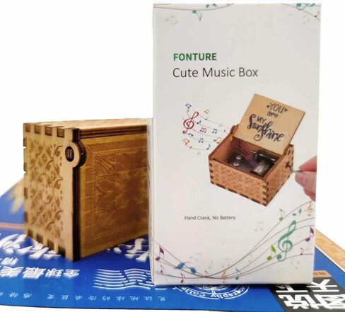 Wood Musical Box, the Promised Neverland Music Box Wooden Musical Instrument with Melody Isabella’s Lullaby Gift for Birthday Anniversary Holiday (Style 4) in Saudi Arabia