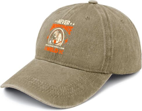 Never Underestimate an Old Man Who Can Weld Hat for Women Stylish Washed in Kuwait