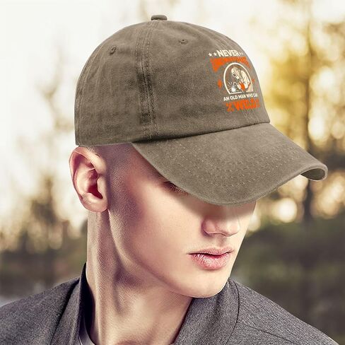 Never Underestimate an Old Man Who Can Weld Hat for Women Stylish Washed in Kuwait