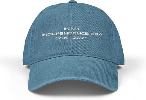 in My Independence Era Embroidered hat | 1776-2026 قبعة الدنيم in Kuwait