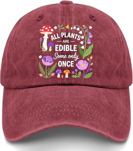 All Plants are Edibles Some Only-Once Hats for Girlfriends Cool Washed in Kuwait