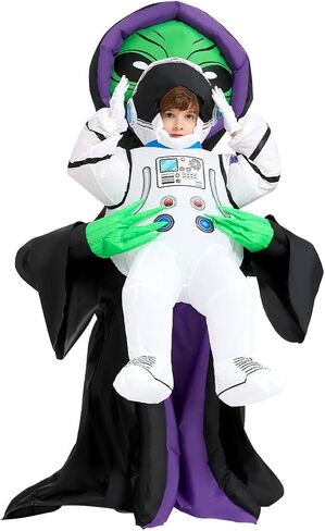 GOOSH Alien Costume Halloween Inflatable Costume for Kids Boys Girls Blow up for Parade Party Cosplay in Kuwait