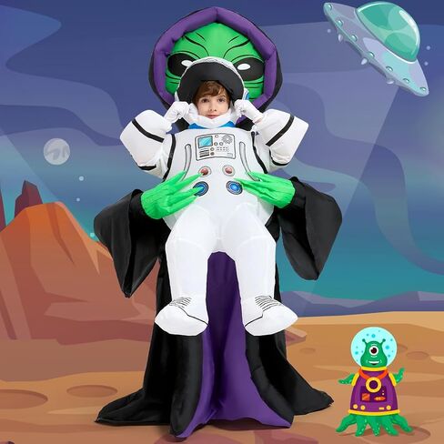 GOOSH Alien Costume Halloween Inflatable Costume for Kids Boys Girls Blow up for Parade Party Cosplay in Kuwait