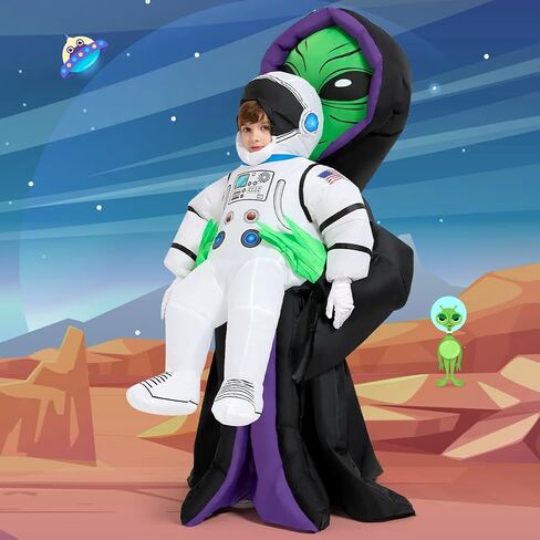 GOOSH Alien Costume Halloween Inflatable Costume for Kids Boys Girls Blow up for Parade Party Cosplay in Kuwait