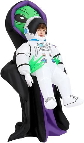 GOOSH Alien Costume Halloween Inflatable Costume for Kids Boys Girls Blow up for Parade Party Cosplay in Kuwait