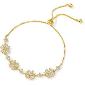 18K Gold Plated Adjustable Slider Bracelet (Leaf/Shell/Butterfly), Exquisite Women's Bracelet, High-Shine Jewelry, Sophisticated Accessory to Enhance Women's Charm in Saudi Arabia