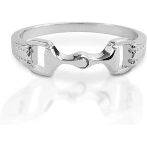 Kelly Herd Horseshoe Ring | Sterling Silver Jewelry | Western Ring for Women with Cubic Zirconia Stones in Saudi Arabia