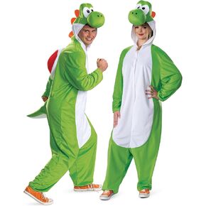 Super Mario Yoshi Costume for Adults, Official Nintendo Yoshi Hooded Jumpsuit in Saudi Arabia