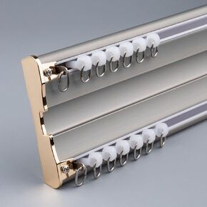 Heavy Duty Aluminum Double Ceiling Curtain Track Kit Customizable 15m Ideal for Living Room Bathroom Bedroom and Partitioning Solutions in Saudi Arabia