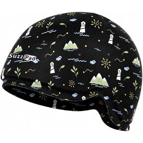 SuzziPad Cooling Cap for Chemo & Migraine, Reusable Soft Solid Gel for 360° Cold Therapy, Chemo Must Have for Women for Head Discomfort Relief, Ditsy Floral Print, Beige in Saudi Arabia
