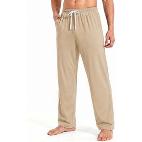 ALLABREVE Men's Yoga Pants Open Bottom Baggy Sweatpants, Lightweight Athletic Lounge Pants with Pockets in Saudi Arabia