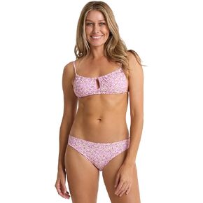 Roxy Women's Two Piece Bikini Set – Ruched Bralette Top, Soul Searcher High Waist Bottom- UPF 50+, Quick-Dry, Removable Cups in Saudi Arabia