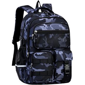Boys Backpack for School, Black Kids School Bag for Boys, Multi-Pocket and Capacity Rucksack Backpack, Black-L in Saudi Arabia