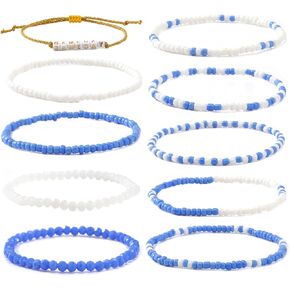 Game Day Bracelets for Women，Beaded Bracelets Fashion Gameday Outfis,Stakable Bracelet Set Trendy Jewelry Gifts for Her in Saudi Arabia