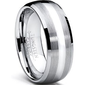Metal Masters 8MM Dome Men's Tungsten Carbide Ring Wedding Band sizes 5 to 15 in Saudi Arabia