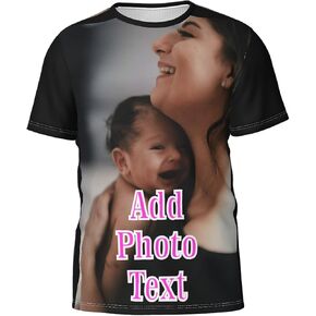 Custom T Shirts, 3D Customized T Shirts with Photo&Text, Design Your Personalized Shirt for Men, Women, Kids Multicolor in Saudi Arabia