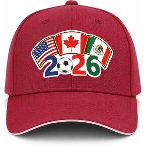 Soccer Sports Hat - Adjustable Size Baseball Cap Football Team Gifts Accessories Decorations for Men Women Running Workouts and Outdoor Activities Casual Daily Outfits（Red） in Saudi Arabia