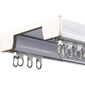 Heavy Duty Double Curtain Track15m Aluminum Ceiling Rail for Living Room Bathroom BedroomVersatile Partition Kit A450cm Easy Installation & Durable Design in Saudi Arabia