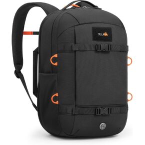 Tolaccea Travel Backpack 30L Laptop Carry On TSA Approved for Commute Trips | 100% RPET Recycled Fabric | EVA-cushioned Laptop Protection | TSA 180° Lay-flat Opening | Reinforced Stability Base Panel in Saudi Arabia