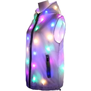 chivalrous Unisex Mens Womens LED Lights Sparkle Vest Fancy Dress for Party Halloween Performence Costume in Saudi Arabia