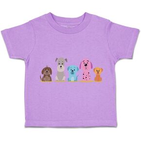 Toddler T-Shirt Dogs Dogs Puppy Family Dog Lover Pet Cotton Cute Boy & Girl Clothes Design Baby Funny Tee Lavender Design Only 2T in Saudi Arabia